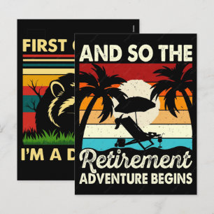 Retired Legend Sunset Palm Tree Vacation Funny T-S Holiday Postcard