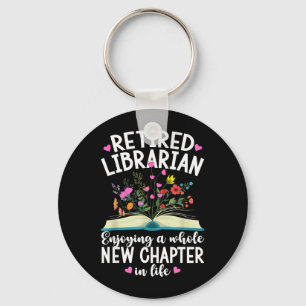 Retired Librarian New Chapter in Life Retirement Keychain