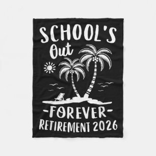 Retired Life Retirement 2026 Gift Retired Teacher Fleece Blanket