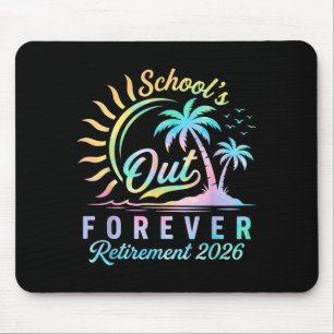 Retired Life Retirement 2026 Tie Dye Retired Mouse Pad