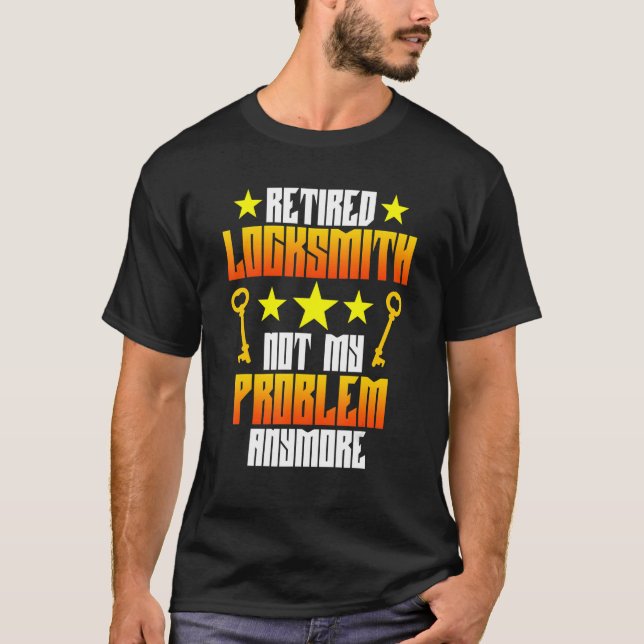 Retired Locksmith Lock Picking Locksmithing   Grap T-Shirt (Front)