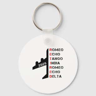 Retired Lot 2026 Phonetic Alphabet Retirement Gift Keychain