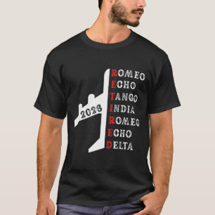 Retired Lot 2026 Phonetic Alphabet Retirement Gift T-Shirt