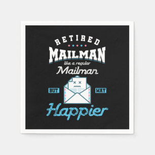 Retired Mailman Postal Worker Postman Post Office  Napkin