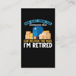 Retired Mailman Postal Worker Retirement Business Card
