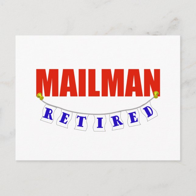 RETIRED MAILMAN POSTCARD (Front)