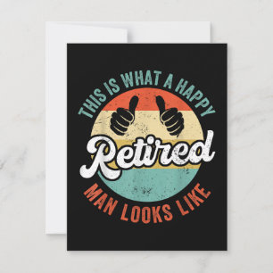 Retired Man Funny Retirement  Holiday Card