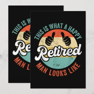 Retired Man Funny Retirement Invitation