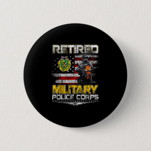 Retired Military Lice Veterans Day Patriotic Memor 2 Inch Round Button