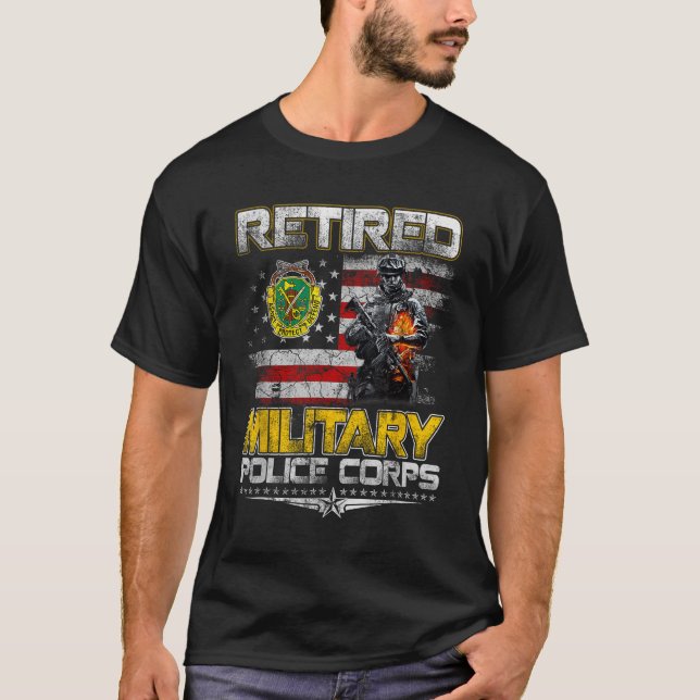 Retired Military Lice Veterans Day Patriotic Memor T-Shirt (Front)