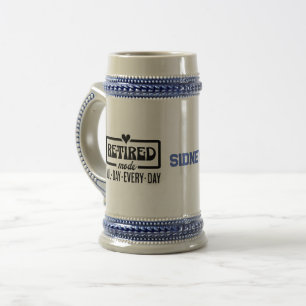 Retired Mode All Day Everyday Beer Stein