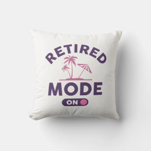 Retired Mode On Throw Pillow