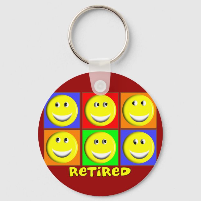 "RETIRED" Multi Design Keychain (Front)