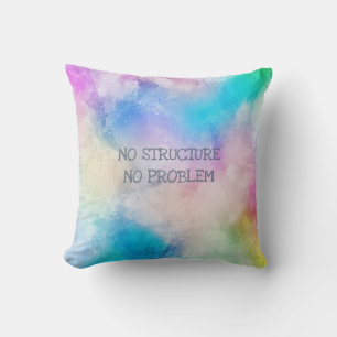 Retired Name Funny Artsy No Structure No Problem Throw Pillow