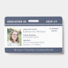RETIRED Navy Chevron Homeschool Educator ID Badge