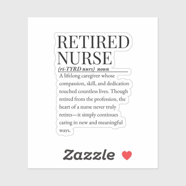 Retired nurse (Sheet)