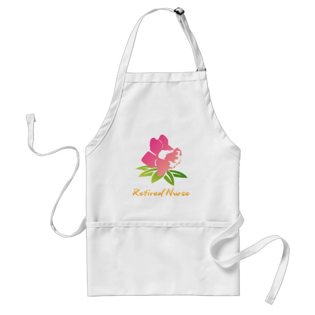 Retired Nurse Flower Standard Apron (Front)