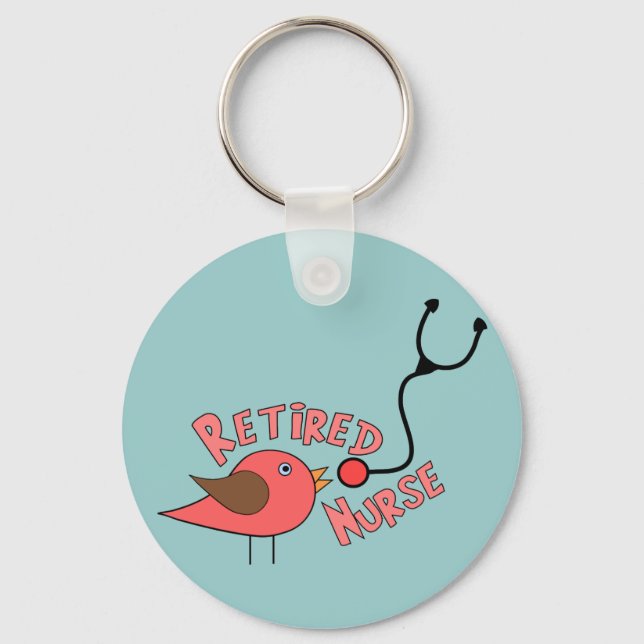 Retired Nurse Gifts Keychain (Front)
