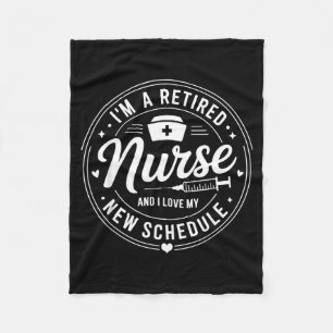 Retired Nurse Nursing Retirements Love New Fleece Blanket