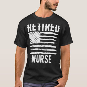Retired Nurse Practicioner Profession American Fla T-Shirt