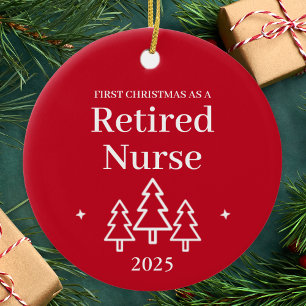 Retired Nurse Red 2026 Christmas Ornament