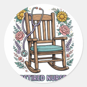 Retired Nurse Rocking Chair Sticker