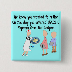 Retired Nurse Story Art Gifts 2 Inch Square Button