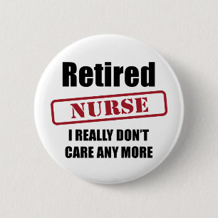 Retired Nurse (UK spell) 2 Inch Round Button
