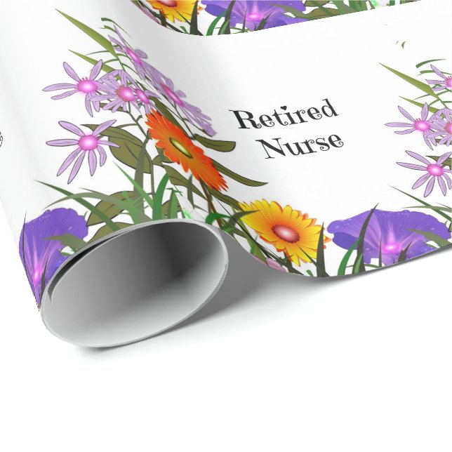 Retired Nurse Wrapping Paper (Roll Corner)