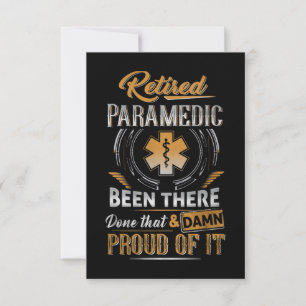 Retired paramedic card