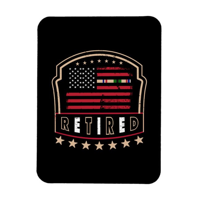 Retired | Patriotic American Flag-Inspired Magnet (Vertical)