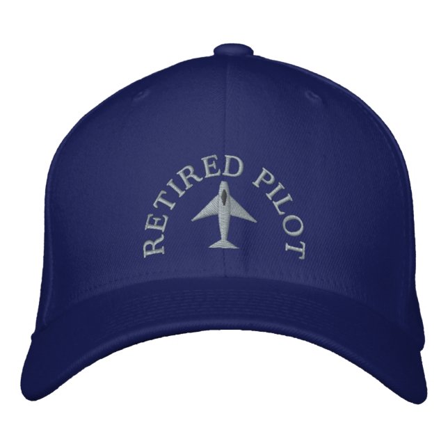 Retired Pilot Embroidered Hat (Front)