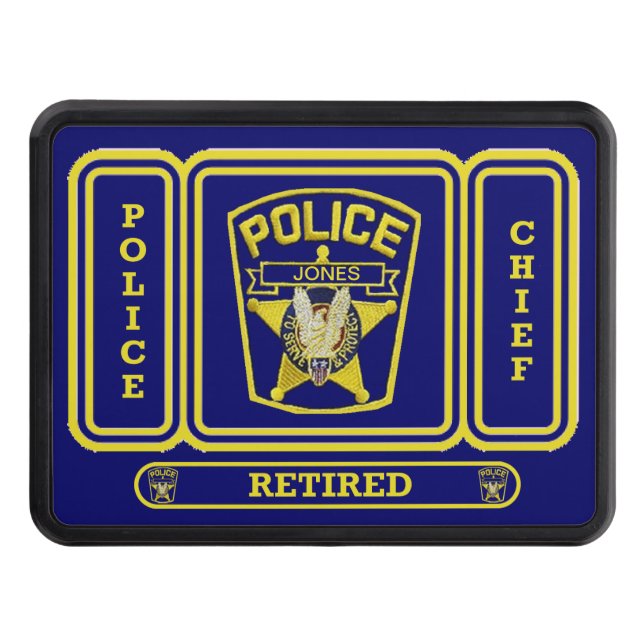 Retired Police Chief's Custom Hitch Cover (Front)