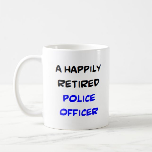 retired police officer2 coffee mug (Left)