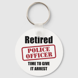 Retired Police Officer Keychain