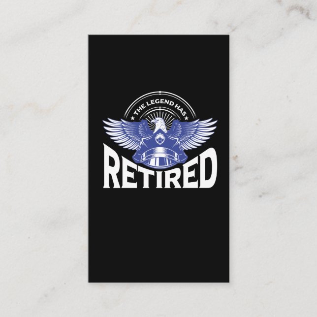 Retired Police Officer Pensioner arrested Business Card (Front)