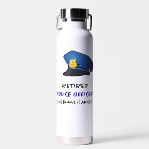 Retired Police Officer Water Bottle