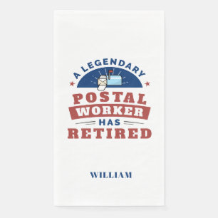Retired Post Office Worker Personalized Napkin