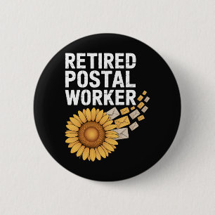 Retired Postal Worker 2 Inch Round Button