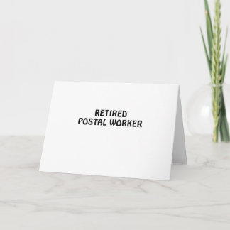 Retired Postal Worker Card