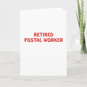 Retired Postal Worker Card