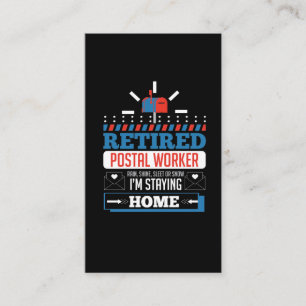 Retired Postal Worker Funny Postman Retirement Business Card