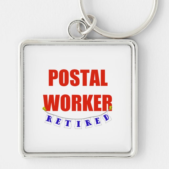RETIRED POSTAL WORKER KEYCHAIN (Front)