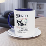 Retired Postal Worker Leaving Party Gifts for Boss Mug<br><div class="desc">Cute retirement postal worker coffee two-tone mug for your coworker or boss who's retiring after many years of excellent service. The design is modern and the wording says "Retired from the Post Office. Every Hour is Happy Hour" Makes a perfect parting gift for your best friend or co-worker. Add a...</div>