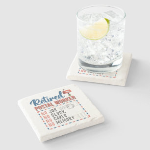 Retired Postal Worker Letter Carrier Retirement Stone Coaster