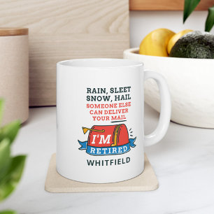 Retired Postal Worker Mailman Retirement Custom Large Coffee Mug