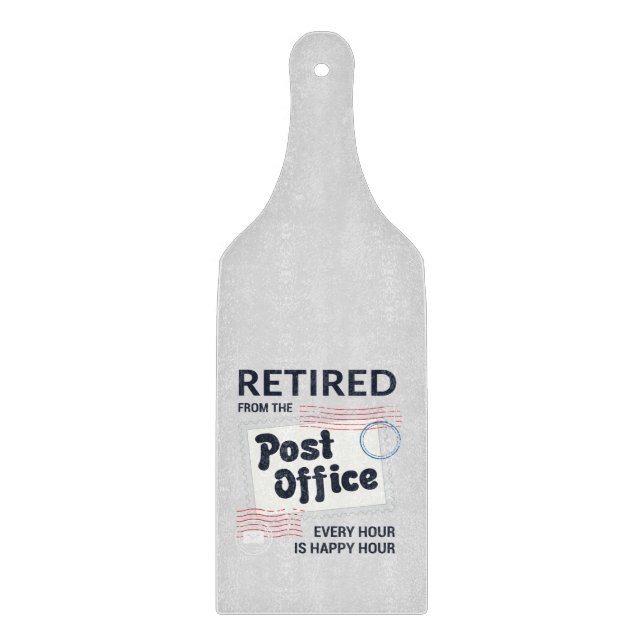 Retired Postal Worker Mailman Retirement Cutting Board (Front)