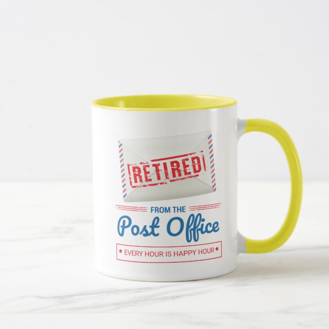 Retired Postal Worker Mailman Retirement Funny Mug (Right)