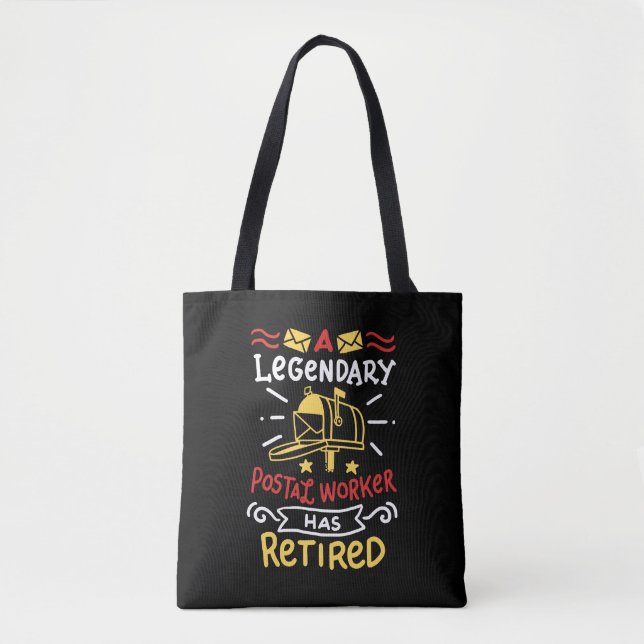 Retired Postal Worker Mailman Retirement Gift Tote Bag (Front)