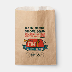Retired Postal Worker Mailman Retirement Party Favour Bag
